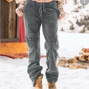 Sundance I Nightfall velvet cargo pants in gray